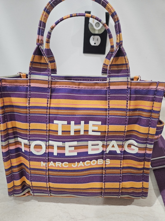 Marc Jacobs Handbags - Marc Jacobs The Tote Bag - Purple & Orange Striped Canvas